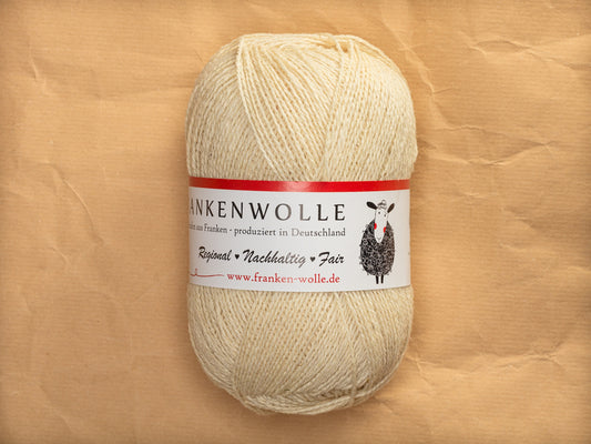 4001-23kn Wollweiss - Ungefärbt Natur